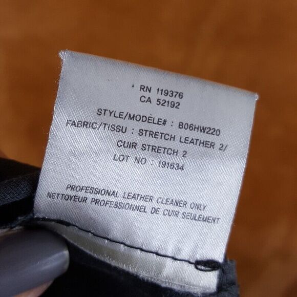 HELMUT LANG Womens Pants Size 4 Black Pull On 100% Leather Leggings PLONGE - Picture 10 of 11